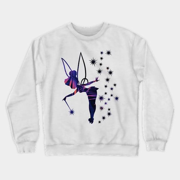 Purple Palm Tinkerbell Crewneck Sweatshirt by ijsw